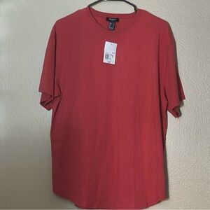 Forever 21 Longline Tee w/ Round Hem. Red. Size: Small. New w/ Tags